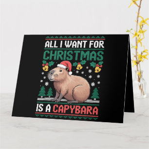 Carte Tout ce que je veux pour Noël est un cadeau d'anim
