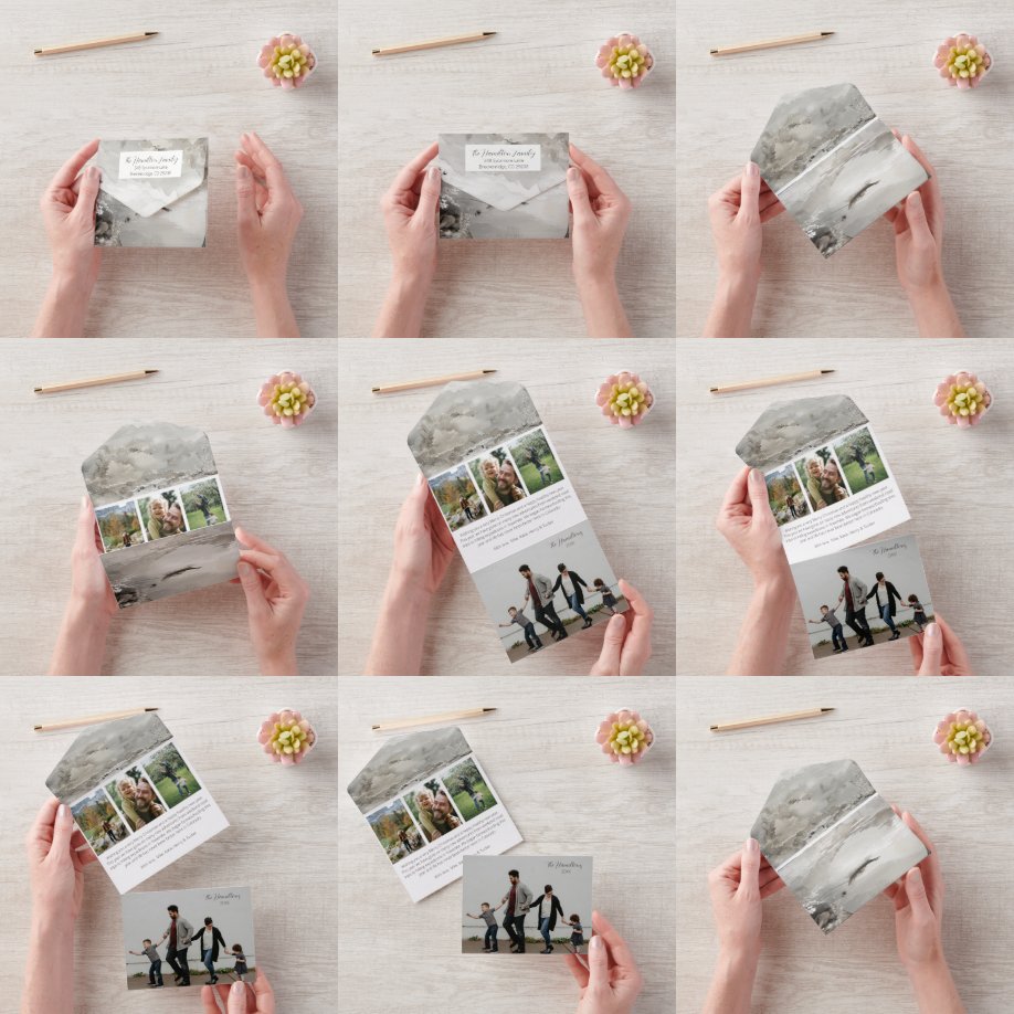 Carte tout-en-un photo en toile noire