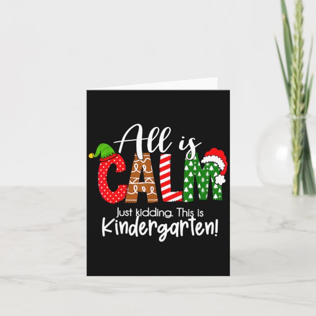 Carte Tout est calme, blague à part, c'est Noël de mater (Devant)