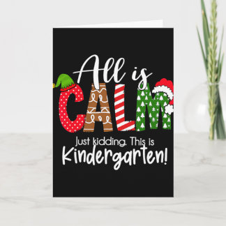 Carte Tout est calme, juste pour rire, c'est Noël en mat
