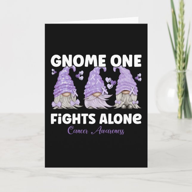 Carte Tout le cancer Lavender Ribbon Gnome (Devant)