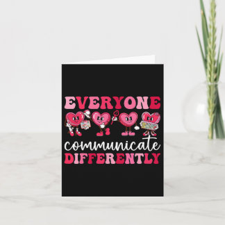 Carte Tout le monde communique différemment Cœur Autisme
