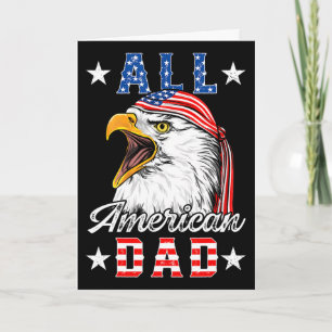 Carte Tout le père américain aigle 4 juillet Fathers Day