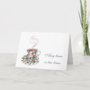 Carte Tout le temps est le tea time Tea Slogan Citation 