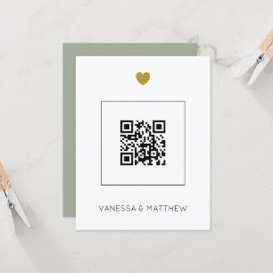 Carte Tout moderne en une seule dimension Code QR Mariag