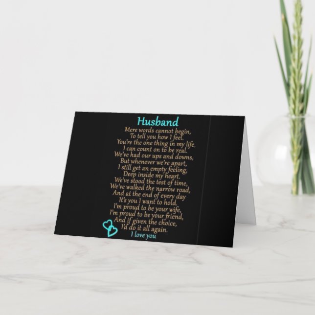 CARTE TOUT MON AMOUR **MARI** POUR VOTRE **ANNIVERSAIRE* (Devant)
