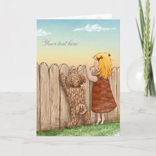 Carte Tout que vous avez besoin est amour… et un chien (Devant)