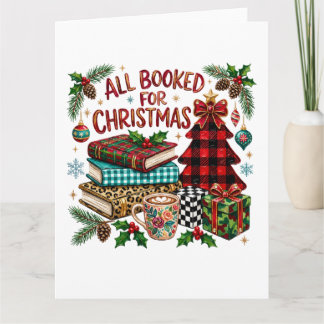 Carte Tout réservé pour l'amant de livres de Noël