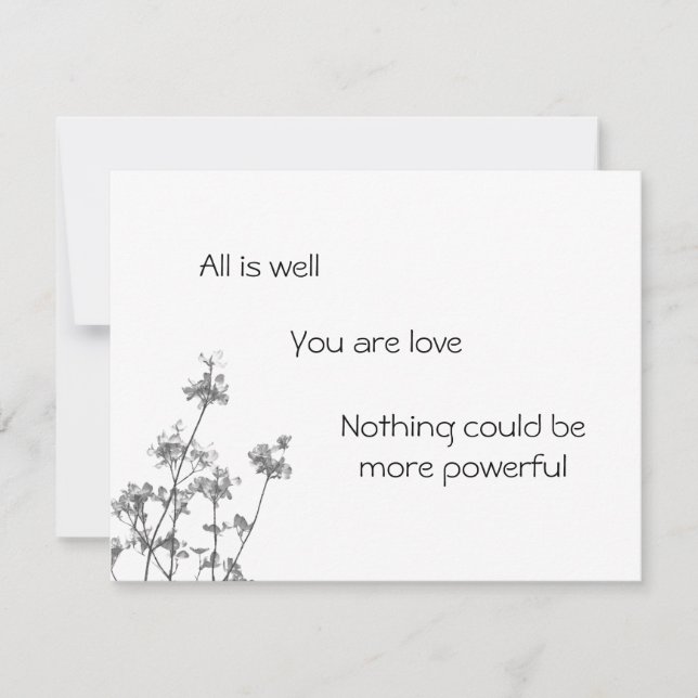 Carte "Tout va bien" (Devant)