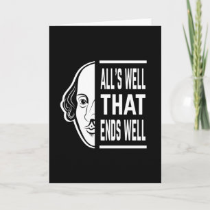 Carte Tout va bien qui finit bien Shakespeare Citation