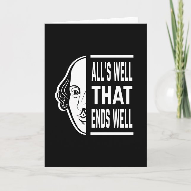 Carte Tout va bien qui finit bien Shakespeare Citation (Devant)