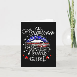 Carte Toute Américaine Trump fille bouche diamant