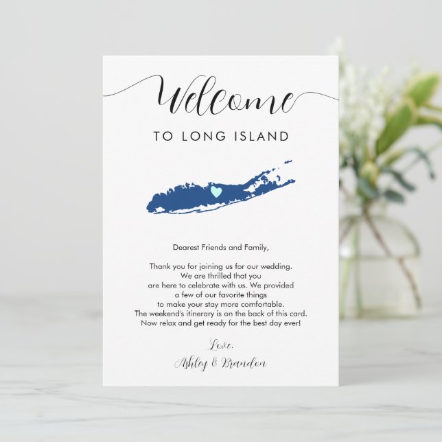 Carte Toute couleur Long Island Mariage Itinéraire d'acc (Debout devant)