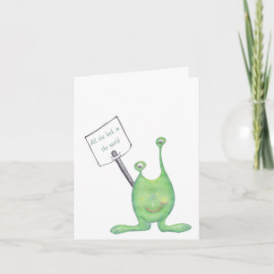 Carte Toute la chance dans le monde Bonne chance Alien C