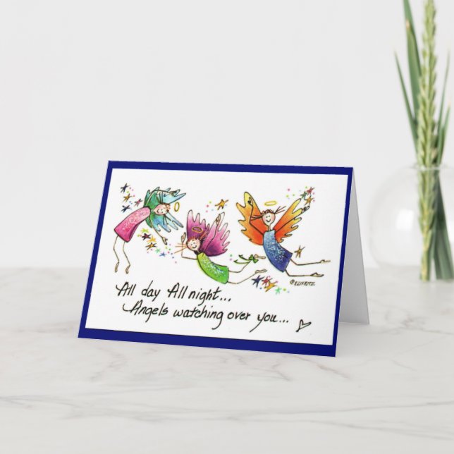 Carte Toute la journée et toute la nuit des anges qui vo (Devant)