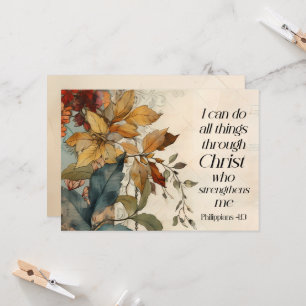Carte Toutes les choses à travers Christ Bible Verse Car