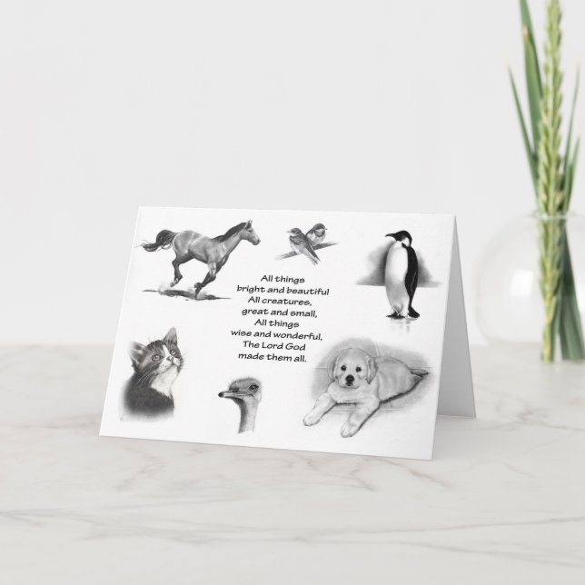 Carte Toutes Les Créatures Grandes Et Petites : Animaux  (Devant)