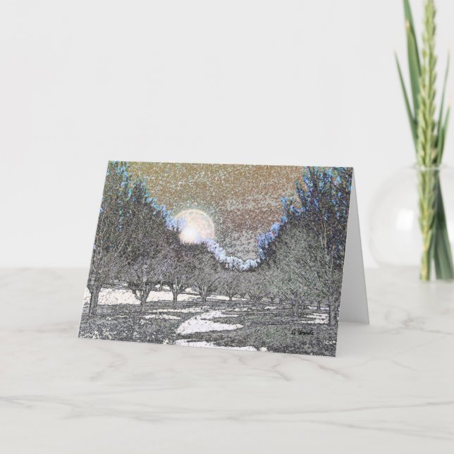 Carte Toutes Les Occasions Salutation Carte-Lune Monter  (Devant)