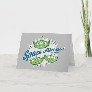 Carte Toy Story 4   "Aliens spatiaux" Retro Graphic