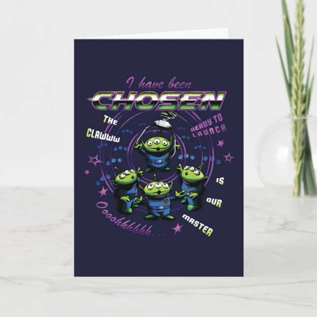 Carte Toy Story| Rétro "J'ai été choisi" Aliens (Devant)