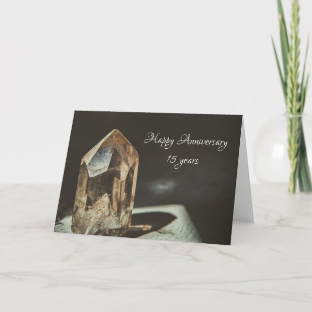 Carte traditionnelle Crystal 15e anniversaire (Devant)