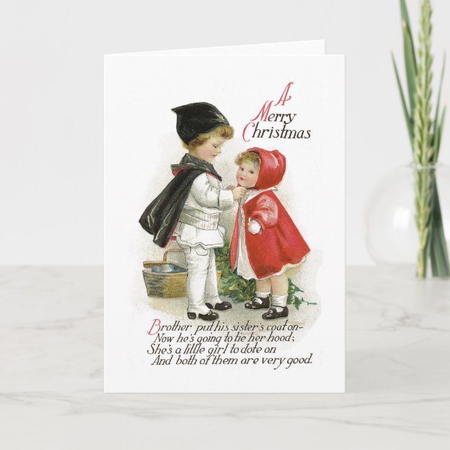 Carte traditionnelle de Vintage Christmas (Devant)