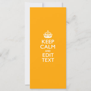 Carte Traffic Yellow Background Keep Calm And Your Text