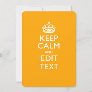 Carte Traffic Yellow Background Keep Calm And Your Text
