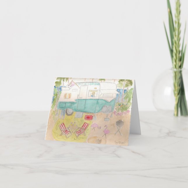 Carte Trailer Art - Shasta Beach Camp (Devant)