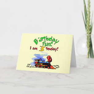 Carte Train 3e Anniversaire Tshirts et cadeaux