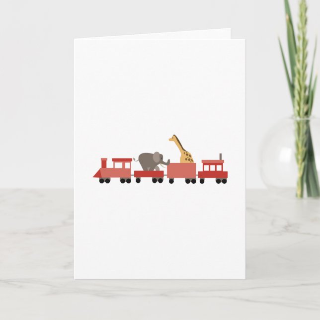 Carte Train animal (Devant)