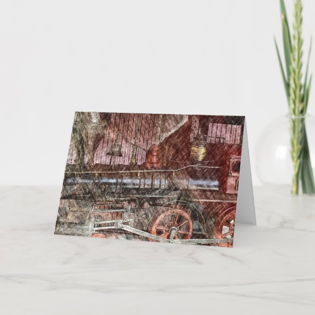 Carte Train antique (Devant)