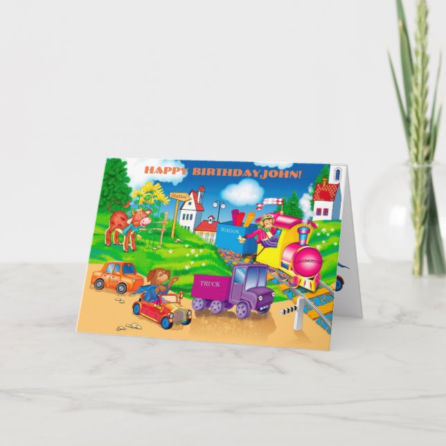 Carte train et voiture (Devant)