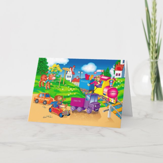 Carte train et voiture (Devant)