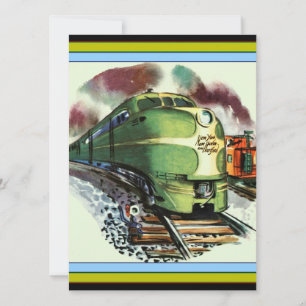 Carte Train vintage