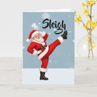 Carte Traîneau Noël Père Noël Gay Fêtes