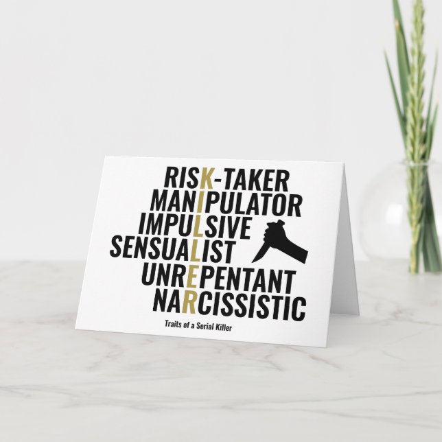 Carte Traits d'un tueur série (Devant)