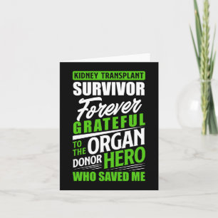 Carte Transplant Survivant Orgue Rein Donateur Bénéficia