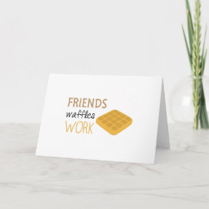Carte Travail de gaufres d'amis