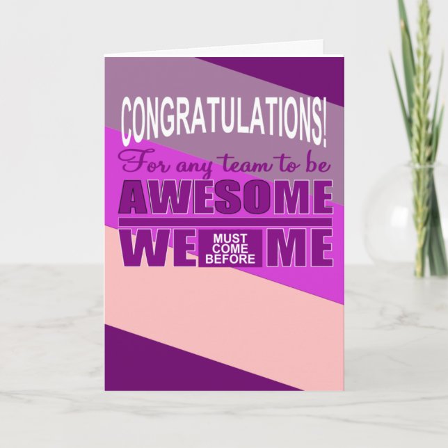 Carte Travail d'équipe (Devant)