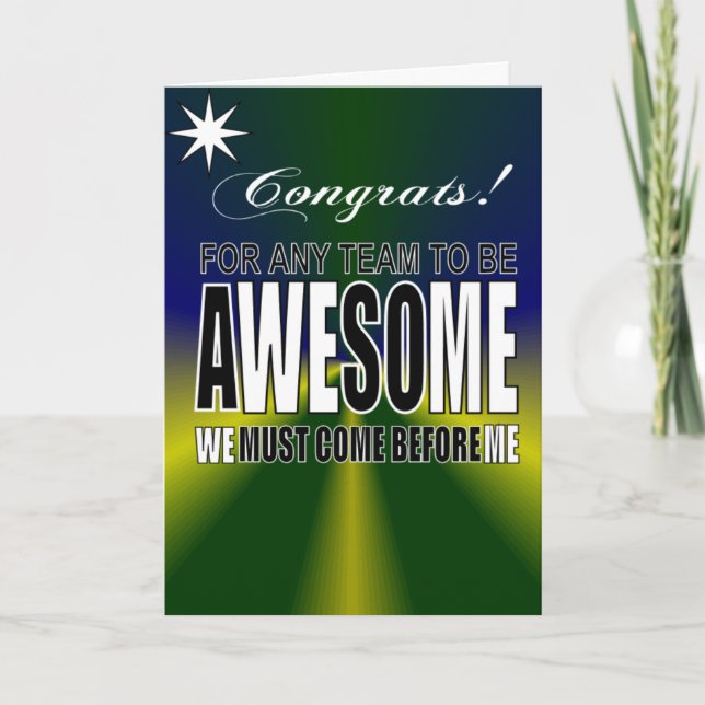 Carte travail d'équipe génial (Devant)