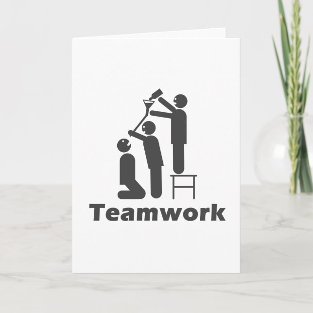 Carte Travail d'équipe - marchandises de motivation (Devant)