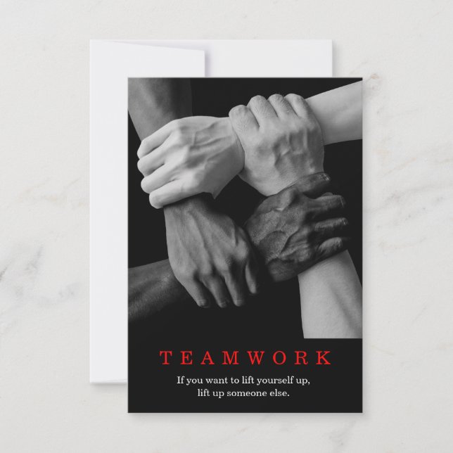 Carte Travail D'Équipe Motivation Inspiration Citation M (Devant)