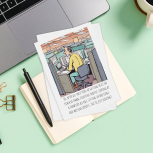 Carte Travailleur de bureau masculin qui prend sa retrai