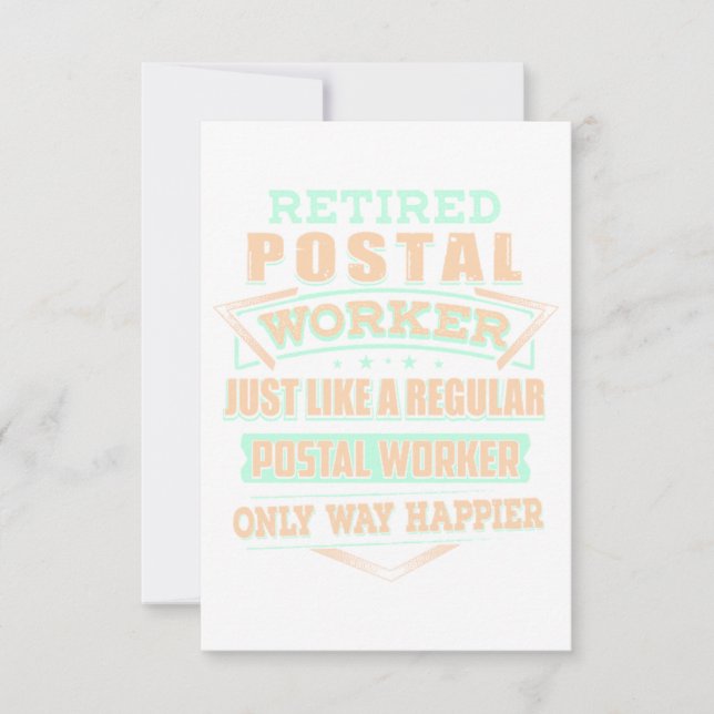 Carte Travailleur postal à la retraite (Devant)
