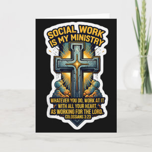 Carte Travailleur Social Chrétien Mon Travail Est Mon Mi