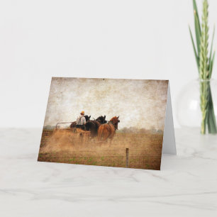 Carte Travaux sur le terrain actionnés par cheval,