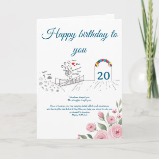 Carte Traverser le pont vers l'avant, Anniversaire