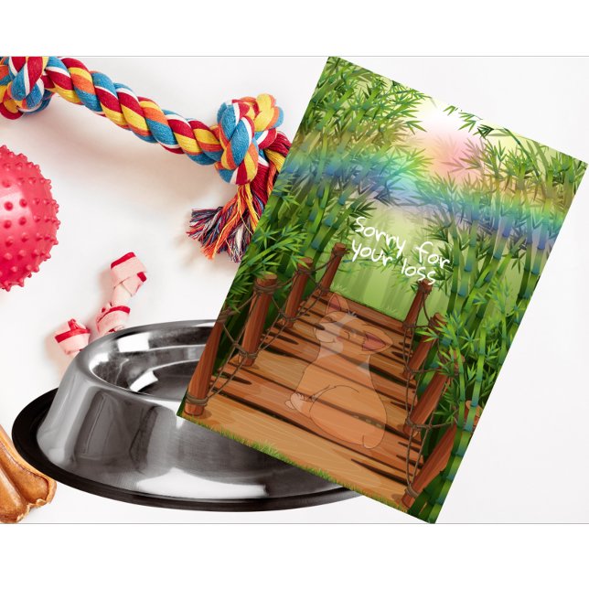 Carte Traverser le Rainbow Bridge Chien Bereavement (Créateur téléchargé)