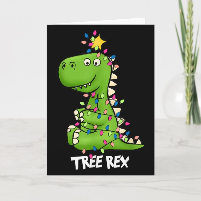Carte Tree Rex Funny Xmas Trex Boys Toddler Christmas Di (Devant)